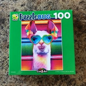 B1 NWOT PuzzleBug 100 Piece Llama